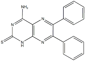4-amino-6,7-diphenyl-2(1H)-pteridinethione,,结构式