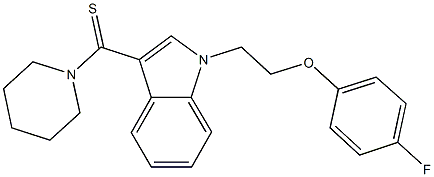 1-[2-(4-fluorophenoxy)ethyl]-3-(1-piperidinylcarbothioyl)-1H-indole Structure