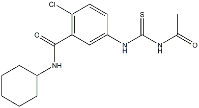 5-{[(acetylamino)carbothioyl]amino}-2-chloro-N-cyclohexylbenzamide