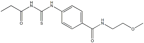  N-(2-methoxyethyl)-4-{[(propionylamino)carbothioyl]amino}benzamide