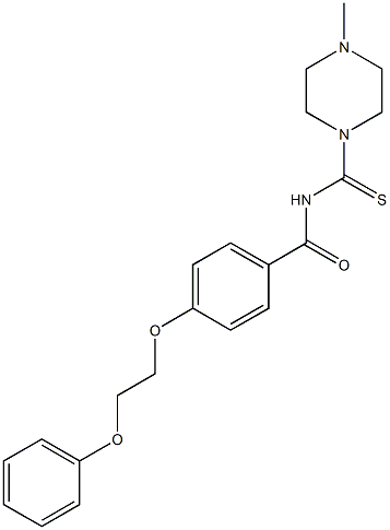  N-[(4-methyl-1-piperazinyl)carbothioyl]-4-(2-phenoxyethoxy)benzamide