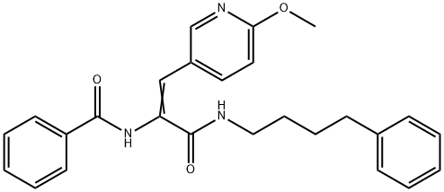 (Z)-N-(1-(6-Methoxypyridin-3-Yl)-3-Oxo-3-(4-Phenylbutylamino)Prop-1-En-2-Yl)Benzamide|N-(1-(6-甲氧基吡啶-3-基)-3-氧-3-((4-苯基丁基)氨基)丙-1-烯-2-基)苯甲酰胺