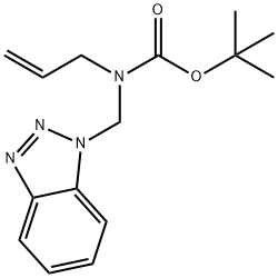 (1H-ベンゾ[D][1,2,3]トリアゾール-1-イル)メチル(アリル)カルバミン酸TERT-ブチル 化学構造式