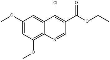 ethyl 4-chloro-6,8-dimethoxyquinoline-3-carboxylate Struktur