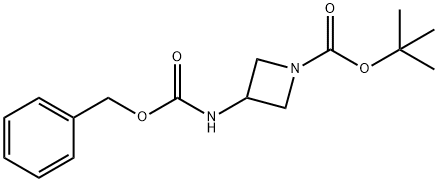 3-{[(ベンジルオキシ)カルボニル]アミノ}アゼチジン-1-カルボン酸TERT-ブチル 化学構造式