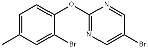 5-ブロモ-2-(2-ブロモ-4-メチルフェノキシ)ピリミジン 化学構造式