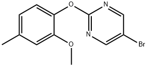 5-BROMO-2-(2-METHOXY-4-METHYLPHENOXY)PYRIMIDINE Structure