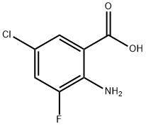 2-氨基-5-氯-3-氟苯甲酸, 1028757-83-6, 结构式