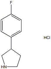 Pyrrolidine, 3-(4-fluorophenyl)-, hydrochloride (1:1) Structure