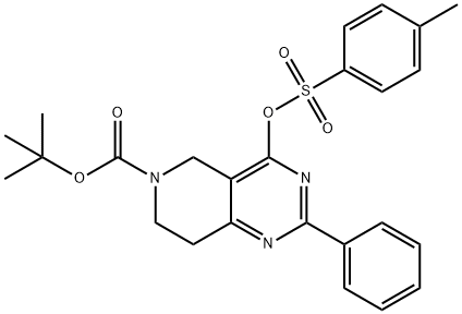 叔丁基2-苯基-4-(甲苯磺酰氧基)-7,8-二氢吡啶并[4,3-D]嘧啶-6(5H)-羧酸盐, 1033194-61-4, 结构式