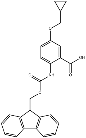 2-(Fmoc-Amino)-5-(Cyclopropylmethoxy)Benzoic Acid Structure
