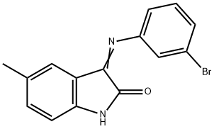 (3Z)-3-[(3-bromophenyl)imino]-5-methyl-2,3-dihydro-1H-indol-2-one Structure