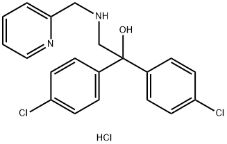 1,1-bis(4-chlorophenyl)-2-{[(pyridin-2-yl)methyl]amino}ethan-1-ol dihydrochloride Struktur
