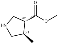 (3R,4R)-Rel-4-Methyl-3-pyrrolidinecarboxylic acidmethylester Struktur