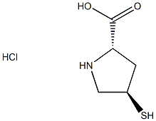 L-Proline,4-mercapto-,hydrochloride(1:1),(4R)- Structure