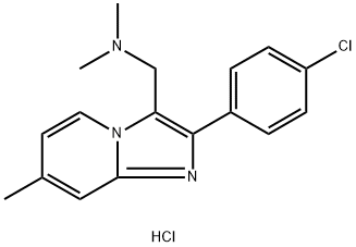{[2-(4-chlorophenyl)-7-methylimidazo[1,2-a]pyridin-3-yl]methyl}dimethylamine hydrochloride Struktur