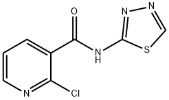 2-chloro-N-(1,3,4-thiadiazol-2-yl)pyridine-3-carboxamide 化学構造式