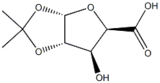 (3AS,5R,6S,6AS)-6-ヒドロキシ-2,2-ジメチルテトラヒドロフロ[2,3-D][1,3]ジオキソール-5-カルボン酸 化学構造式