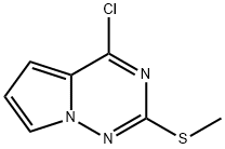 4-氯-2-(甲硫基)吡咯并[2,1-F][1,2,4]三嗪, 1120214-78-9, 结构式