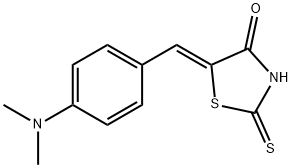 (5Z)-5-{[4-(dimethylamino)phenyl]methylidene}-2-sulfanylidene-1,3-thiazolidin-4-one Struktur