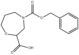 4-CBZ-2-ホモモルホリンカルボン酸 化学構造式