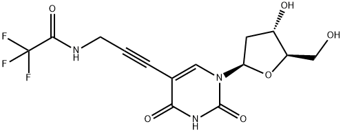 2,2,2-三氟-N-(3-(1-((2R,4S,5R)-4-羟基-5-(羟甲基)四氢呋喃-2-基)-2,4-二氧基-1,2,3,4-四氢嘧啶-5-基)丙-2-炔基)乙酰胺, 115899-40-6, 结构式