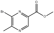6-溴-5-甲基吡嗪-2-甲酸甲酯, 1166827-91-3, 结构式