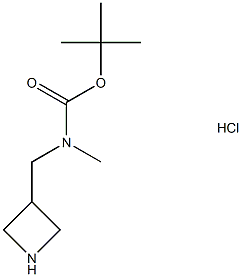 3-[(Methylamino)methyl]azetidine, 3-BOC protected hydrochloride Structure