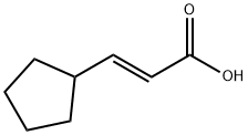 (E)-3-シクロペンチルアクリル酸 化学構造式