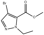 4-ブロモ-1-エチル-1H-ピラゾール-5-カルボン酸メチル 化学構造式