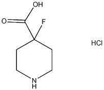 4-Fluoro-4-piperidinecarboxylic Acid Hydrochloride Struktur