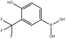 3-三氟甲基-4-羟基苯硼酸 结构式