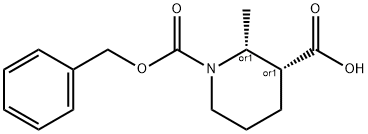 (2R,3R)-rel-1,3-Piperidinedicarboxylic acid, 2-methyl-, 1-(phenylmethyl) ester Structure