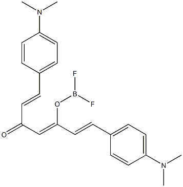 (T-4)-[(1E,6E)-1,7-bis[4-(Dimethylamino)phenyl]-1,6-heptadiene-3,5-dionato-O3,O5]difluoroboron Structure