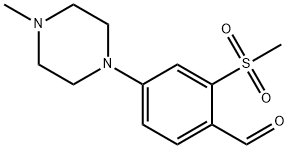 4-(4-Methylpiperazin-1-yl)-2-(methylsulfonyl)benzaldehyde Structure