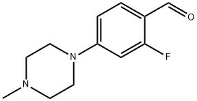 2-氟-4-(4-甲基哌嗪-1-基)苯甲醛 结构式