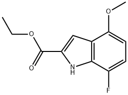 ethyl 7-fluoro-4-methoxy-1h-indole-2-carboxylate Struktur
