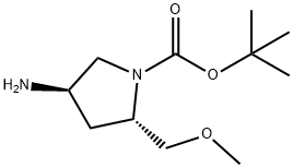 tert-butyl (2S,4R)-4-aMino-2-(MethoxyMethyl)pyrrolidine-1-carbox Structure