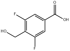 3,5-Difluoro-4-(hydroxymethyl)benzoicacid,1211596-29-0,结构式