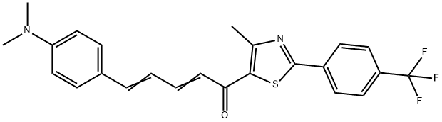 (2E,4E)-5-[4-(dimethylamino)phenyl]-1-{4-methyl-2-[4-(trifluoromethyl)phenyl]-1,3-thiazol-5-yl}penta-2,4-dien-1-one|