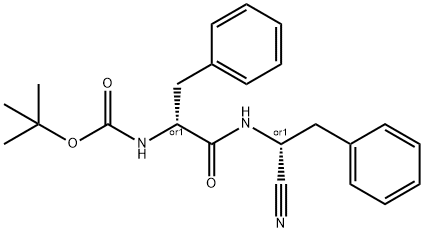 ((S)-1-(((S)-1-氰基-2-苯基乙基)氨基)-1-氧代-3-苯基丙-2-基)氨基甲酸叔丁酯, 1212136-72-5, 结构式