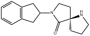 (R)-7-(2,3-ジヒドロ-1H-インデン-2-イル)-1,7-ジアザスピロ[4.4]ノナン-6-オン 化学構造式