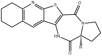 (19S)-12-thia-10,15,21-triazapentacyclo[11.8.0.0^{2,11}.0^{4,9}.0^{15,19}]henicosa-1(13),2(11),3,9-tetraene-14,20-dione 结构式
