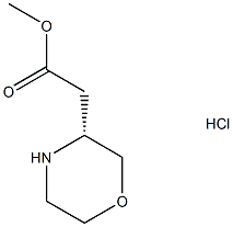 (R)-METHYL2-(MORPHOLIN-3-YL)ACETATEHYDROCHLORIDE Structure