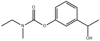 3-(1-hydroxyethyl)phenyl ethyl(methyl)carbamate Struktur