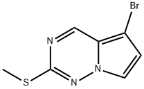 5‐bromo‐2‐(methylsulfanyl)pyrrolo[2,1‐ f][1,2,4]triazine Structure