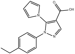 1-(4-ethylphenyl)-5-(1H-pyrrol-1-yl)-1H-pyrazole-4-carboxylic acid Structure