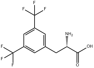 (2S)-2-amino-3-[3,5-bis(trifluoromethyl)phenyl]propanoic acid Struktur