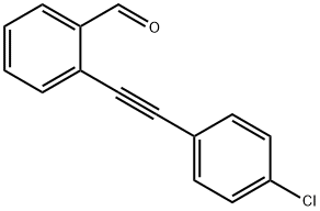 2-((4-クロロフェニル)エチニル)ベンズアルデヒド 化学構造式