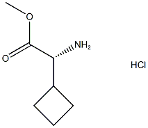 Cyclobutaneacetic acid, α-amino-, methyl ester, (αR)- Structure